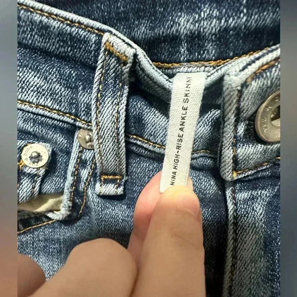 Rag & Bone Nina High Rise Ankle Skinny Size 24 EUC - Picture 5 of 5